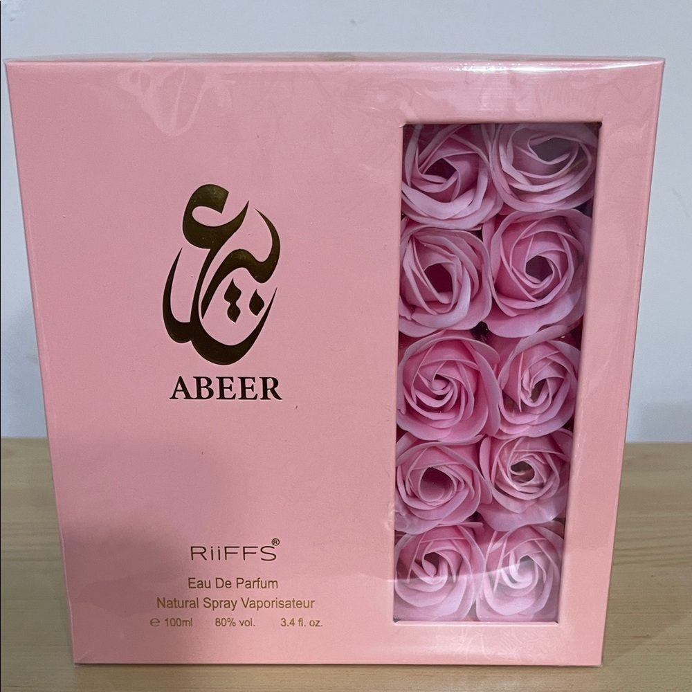 Abeer 3.3OZ Eau De Parfum with Rose Design